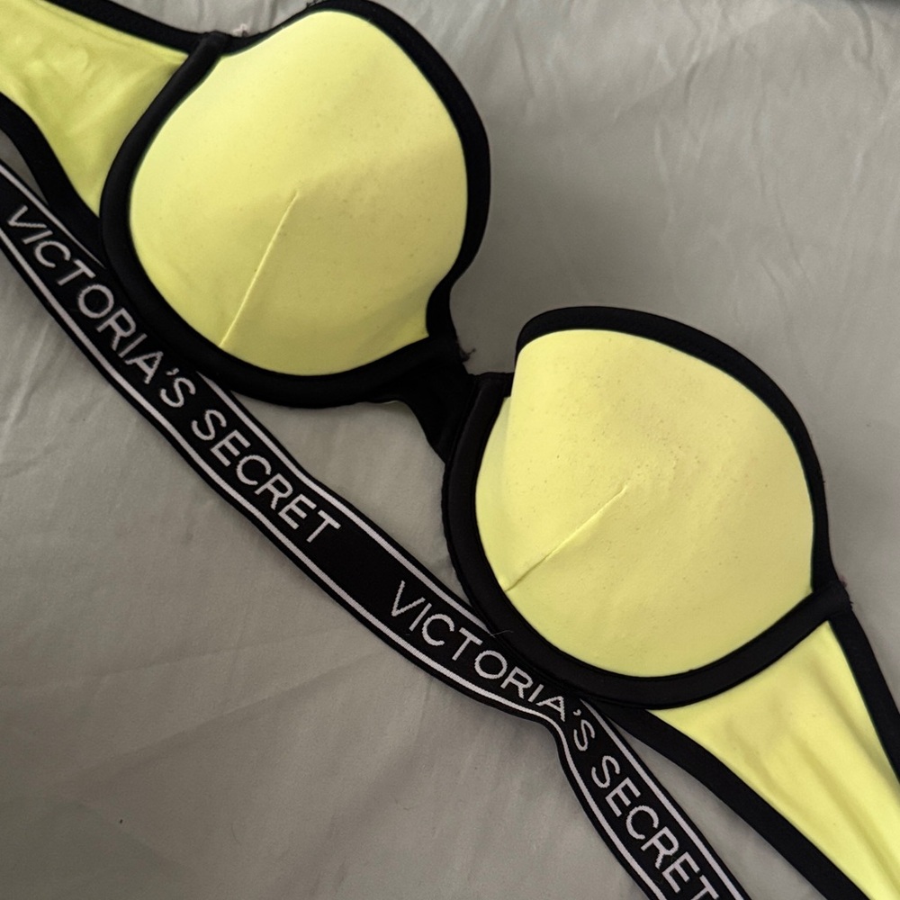 Victoria's Secret Black and Yellow Bra